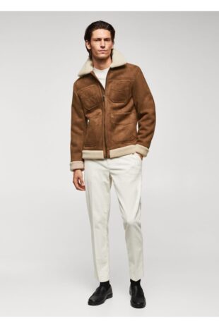 کت نارنجی مردانه مانگو 57047704