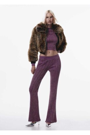 کت قهوه ای زنانه مانگو 57077747