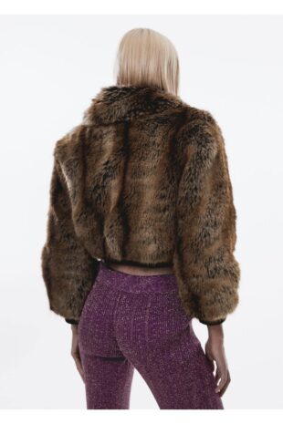 کت قهوه ای زنانه مانگو 57077747