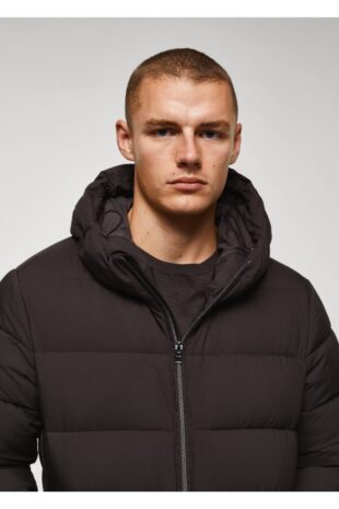 کت قهوه ای مردانه مانگو 57045952