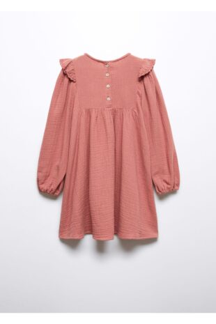 لباس صورتی دخترانه مانگو 57094023