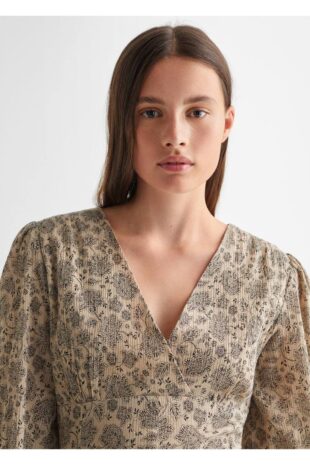 لباس بژ زنانه مانگو 57037900