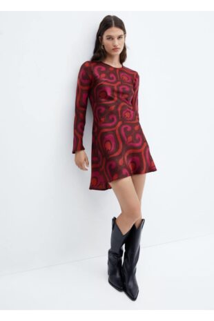 لباس صورتی زنانه مانگو 57026025