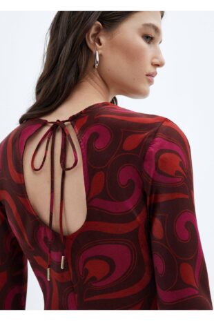 لباس صورتی زنانه مانگو 57026025