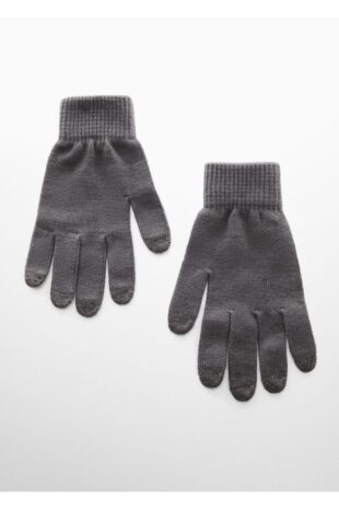 شال گردن خاکستری مردانه مانگو 57056006