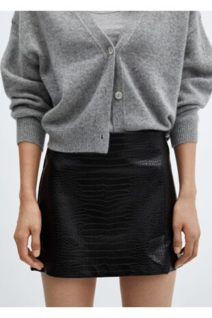 دامن سیاه زنانه مانگو 57097719