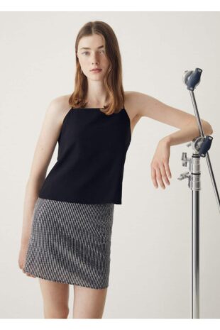 دامن سیاه زنانه مانگو 57073272