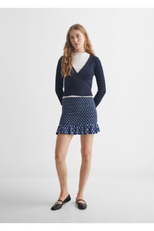 دامن لاجورد زنانه مانگو 57086008