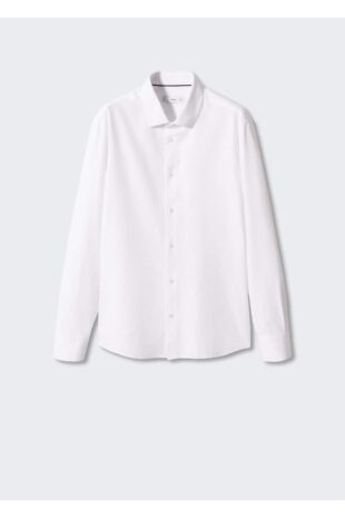 پیراهن آبی مردانه مانگو 57004009