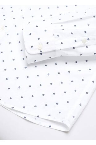 پیراهن آبی مردانه مانگو 57014393