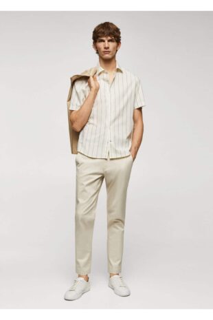 پیراهن سفید مردانه مانگو 57054005