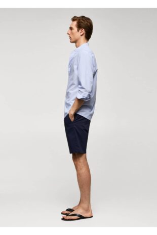 پیراهن آبی مردانه مانگو 57040553