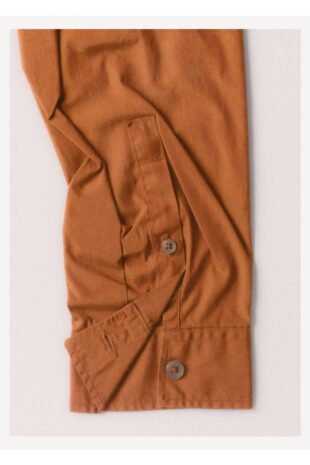 پیراهن قهوه ای مردانه مانگو 57082503