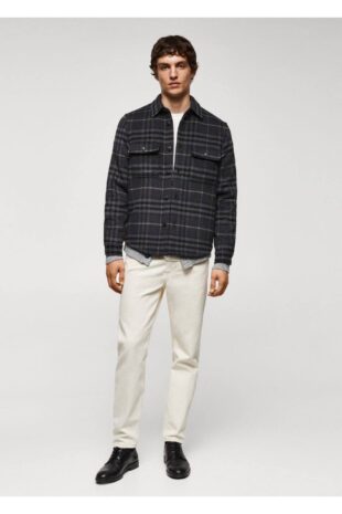 پیراهن سیاه مردانه مانگو 57017713