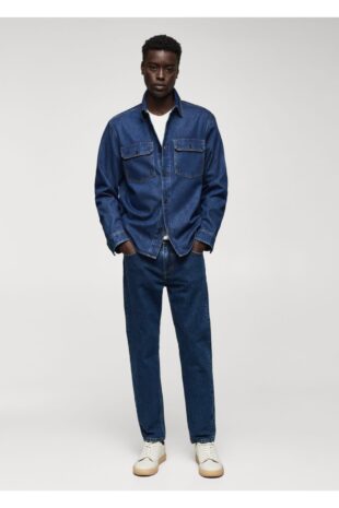 کت آبی مردانه مانگو 57024417