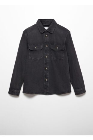 کت سیاه مردانه مانگو 57034416