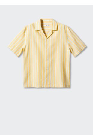 پیراهن زرد مردانه مانگو 57040631