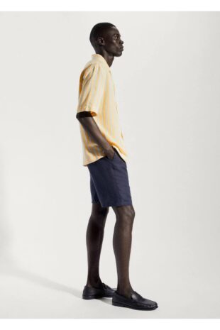 پیراهن زرد مردانه مانگو 57040631