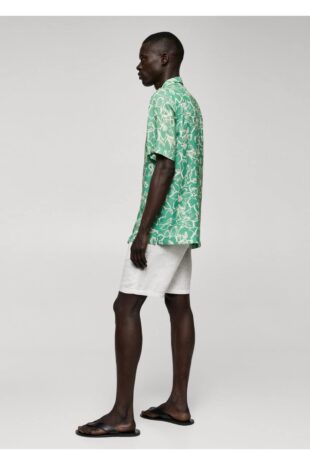 پیراهن سبز مردانه مانگو 57040787