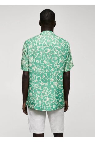 پیراهن سبز مردانه مانگو 57040787