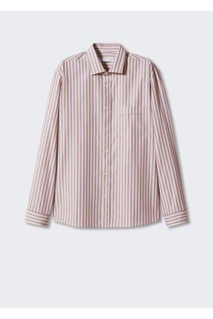 پیراهن بنفش مردانه مانگو 57082504