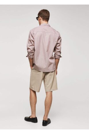 پیراهن بنفش مردانه مانگو 57082504