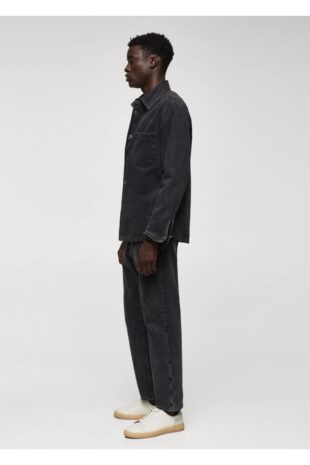 کت سیاه مردانه مانگو 57014411