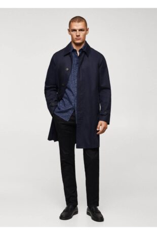 پیراهن لاجورد مردانه مانگو 57085950