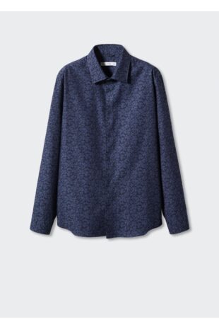 پیراهن لاجورد مردانه مانگو 57085950