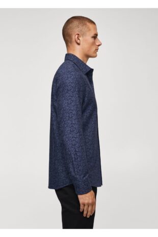 پیراهن لاجورد مردانه مانگو 57085950