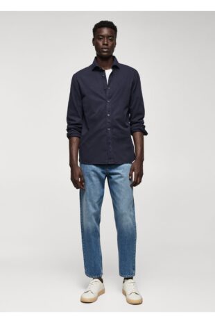 پیراهن لاجورد مردانه مانگو 57004008