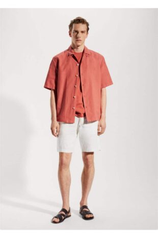 پیراهن قرمز مردانه مانگو 57020618