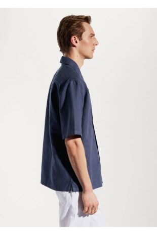 پیراهن لاجورد مردانه مانگو 57020618