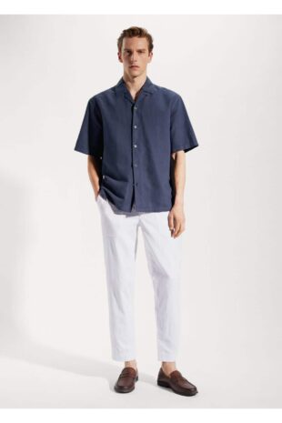 پیراهن لاجورد مردانه مانگو 57020618