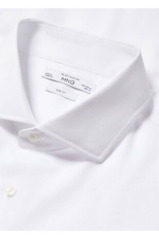 پیراهن آبی مردانه مانگو 57020654