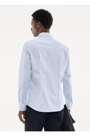 پیراهن آبی مردانه مانگو 57044388