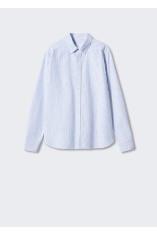 پیراهن آبی مردانه مانگو 47094393