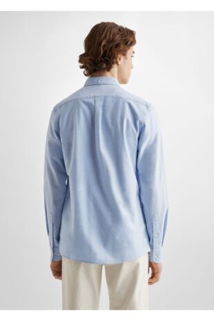 پیراهن آبی مردانه مانگو 47094393