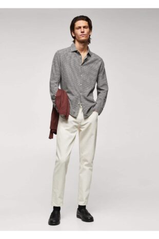 پیراهن سیاه مردانه مانگو 57025964