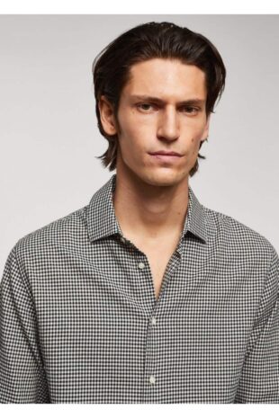 پیراهن سیاه مردانه مانگو 57025964