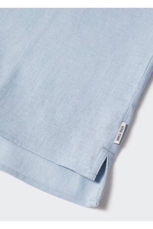 پیراهن آبی مردانه مانگو 47016320