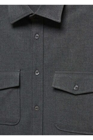 کت خاکستری مردانه مانگو 57007714