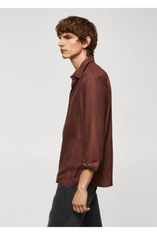 پیراهن قرمز مردانه مانگو 57015956