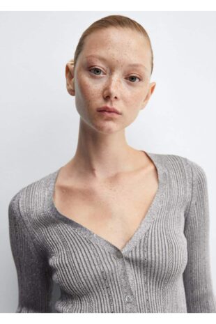 ژاکت نقره اي زنانه مانگو 57017757