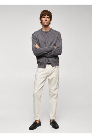 ژاکت خاکستری مردانه مانگو 57045957