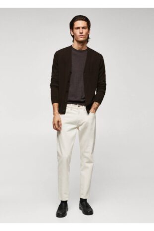 ژاکت قهوه ای مردانه مانگو 57045957