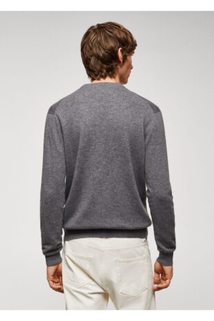 ژاکت خاکستری مردانه مانگو 57045957