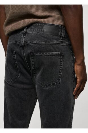 جین سیاه فاق نرمال مردانه مانگو 57010701