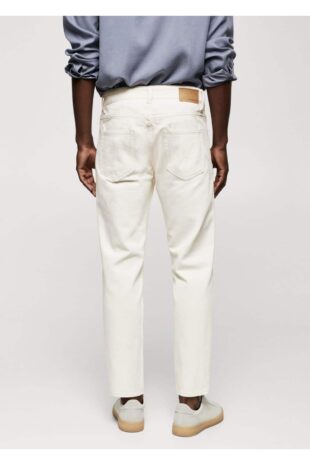 جین سفید فاق نرمال مردانه مانگو 57010699