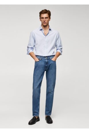 جین آبی فاق نرمال مردانه مانگو 57034391